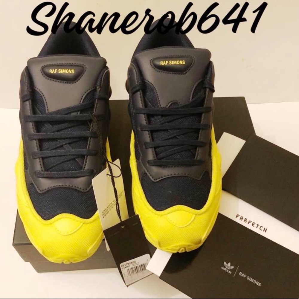 Raf Simmons Ozweego Trainers Yellow Blue Black  Women Size 8.5 NDS BTS